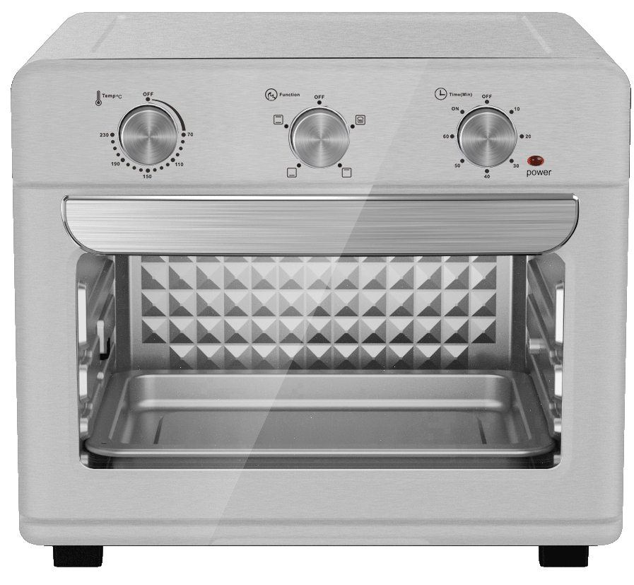 Haihua thép không gỉ núm điều khiển 25L không khí chiên nồi nhà bếp đối lưu nướng bánh mì nhà sản xuất lò nướng 